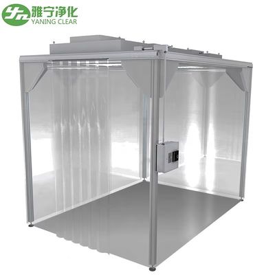 YANING GMP Modularny Bezpylny Laminarny Przepływ Powietrza Miękkie ściany Przenośne Czyste Stoisko Czyste Pokoje