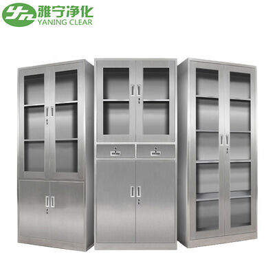 Niestandardowa szafa medyczna ze stali nierdzewnej AISI 304 SS z łatwą dezynfekcją do sal operacyjnych i przechowywania chirurgicznego